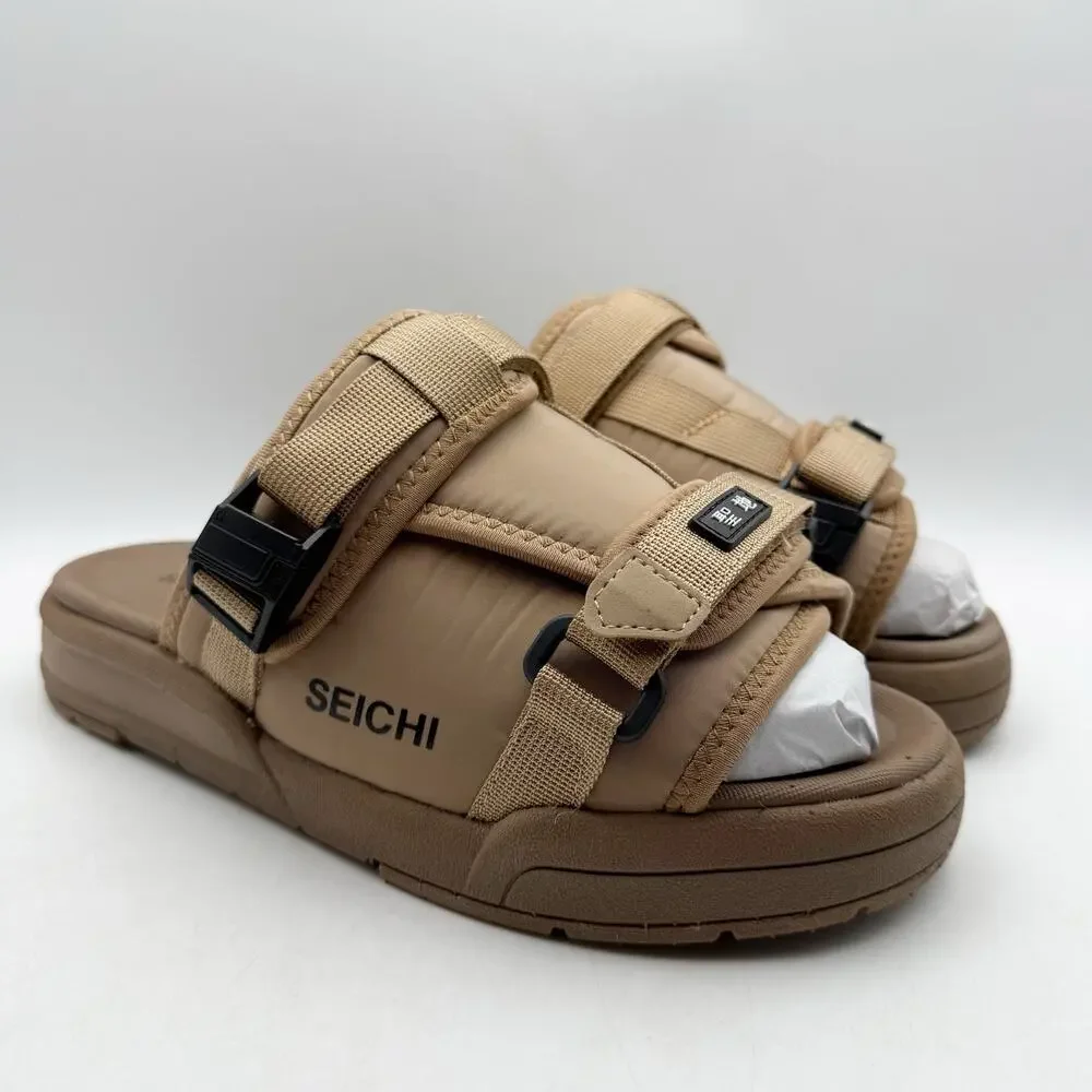 Seichi Mens Yoroi V2 Slide Sandals Size 10 EU 43 Mocha Brown NIB